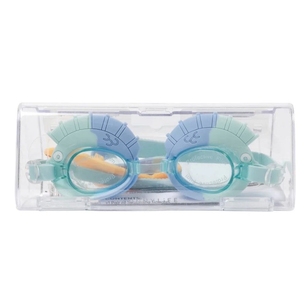 NWT SUNNYLIFE SWIMMING GOGGLES FINN THE FISH Colour Aqua Blue - Picture 5 of 7